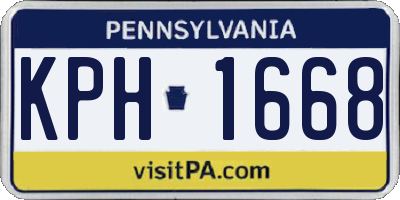 PA license plate KPH1668