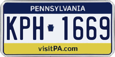 PA license plate KPH1669
