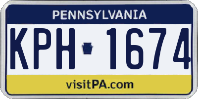 PA license plate KPH1674