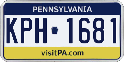 PA license plate KPH1681