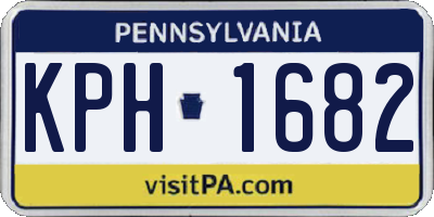 PA license plate KPH1682