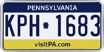 PA license plate KPH1683