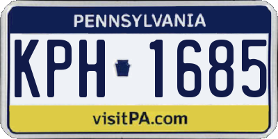 PA license plate KPH1685