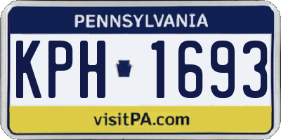 PA license plate KPH1693