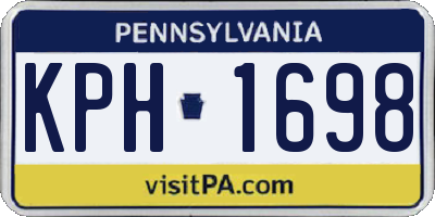 PA license plate KPH1698