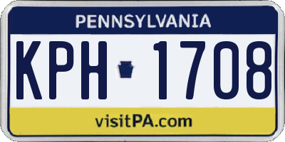PA license plate KPH1708