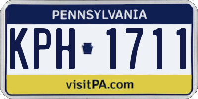 PA license plate KPH1711