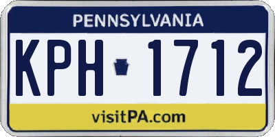 PA license plate KPH1712