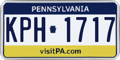 PA license plate KPH1717