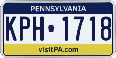 PA license plate KPH1718
