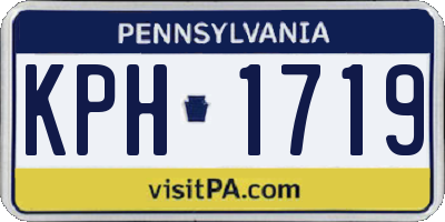 PA license plate KPH1719