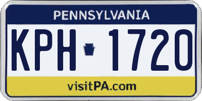 PA license plate KPH1720