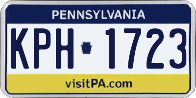 PA license plate KPH1723