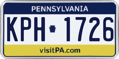 PA license plate KPH1726