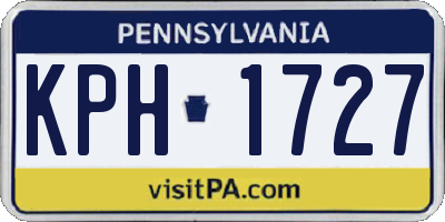 PA license plate KPH1727