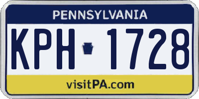 PA license plate KPH1728