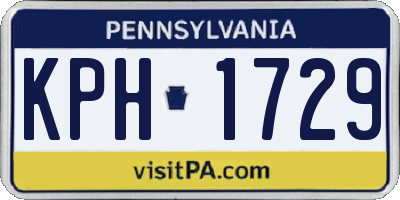 PA license plate KPH1729