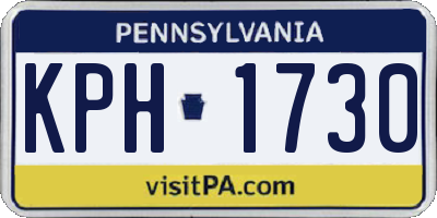 PA license plate KPH1730