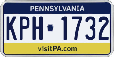 PA license plate KPH1732