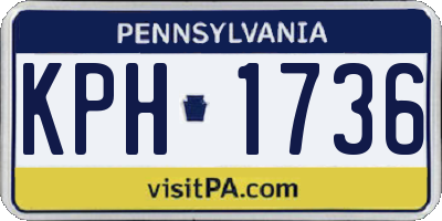 PA license plate KPH1736