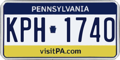 PA license plate KPH1740