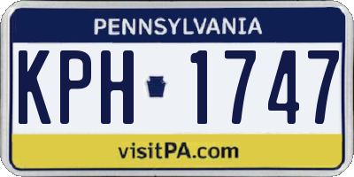 PA license plate KPH1747