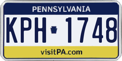 PA license plate KPH1748