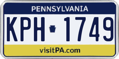 PA license plate KPH1749
