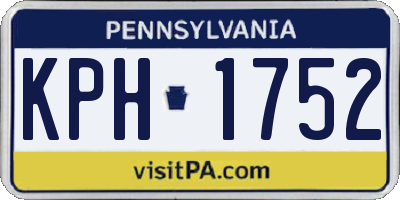 PA license plate KPH1752