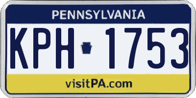 PA license plate KPH1753