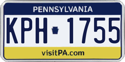 PA license plate KPH1755