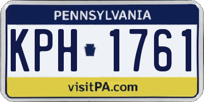 PA license plate KPH1761