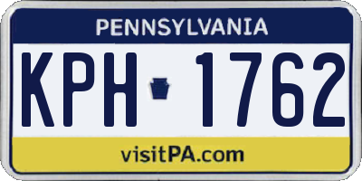 PA license plate KPH1762