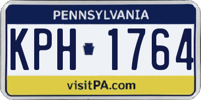 PA license plate KPH1764