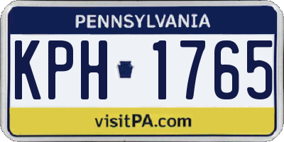 PA license plate KPH1765