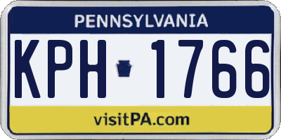 PA license plate KPH1766