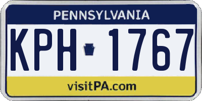 PA license plate KPH1767