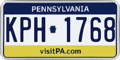 PA license plate KPH1768
