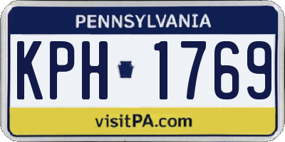 PA license plate KPH1769