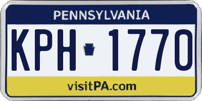 PA license plate KPH1770