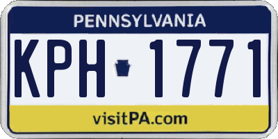 PA license plate KPH1771