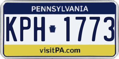 PA license plate KPH1773