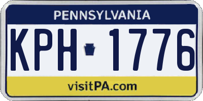 PA license plate KPH1776