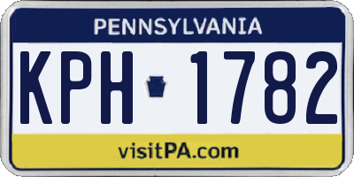 PA license plate KPH1782