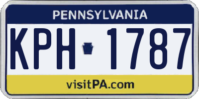 PA license plate KPH1787
