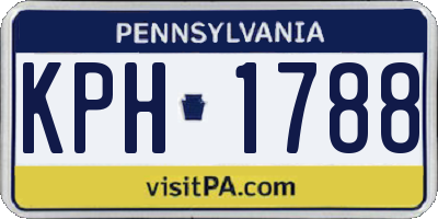 PA license plate KPH1788