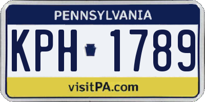 PA license plate KPH1789