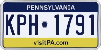 PA license plate KPH1791