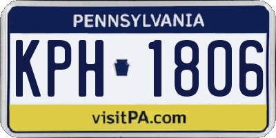 PA license plate KPH1806