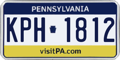 PA license plate KPH1812